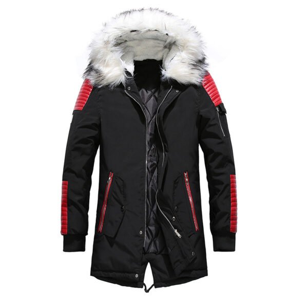 Winter Men Jacket Fur Hooded Collar Thick Warm Parka Men Coats Long Length Outwear - Image 2