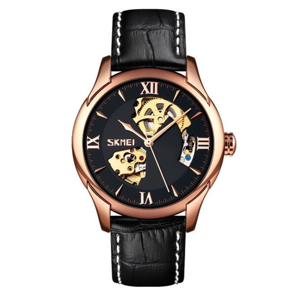 Waterproof Men's Automatic Skeleton Mechanical Watch - Image 2