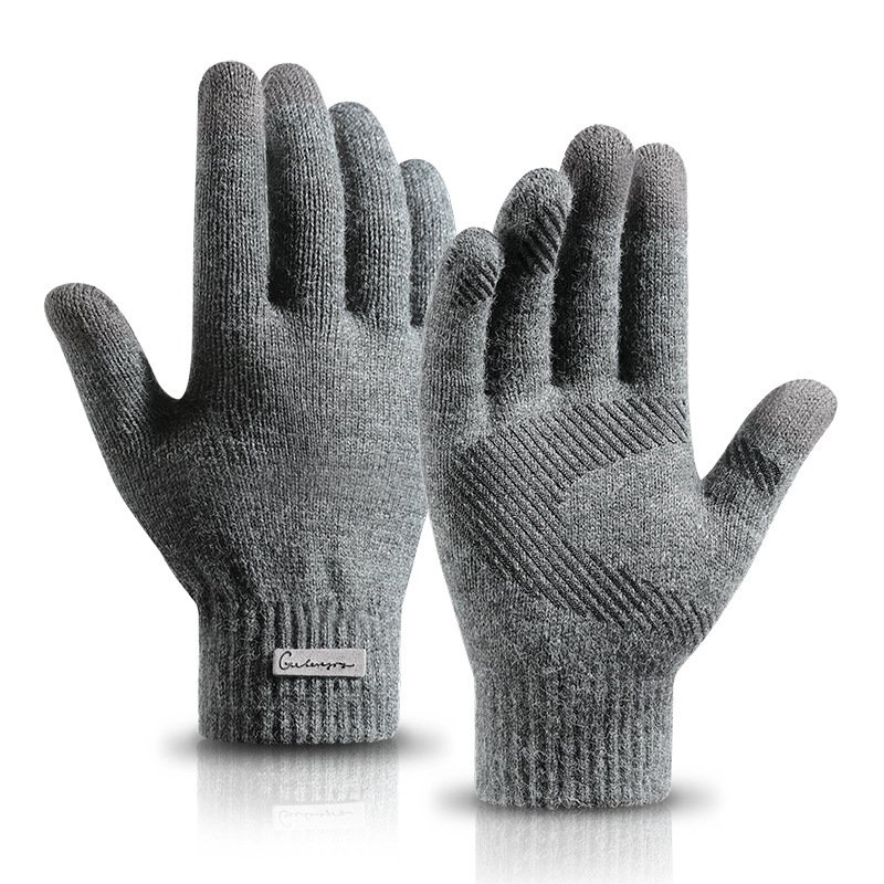 Thickened Arctic Fleece Knitted Wool Gloves