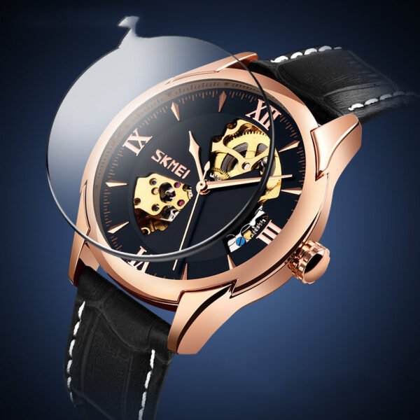 Waterproof Men's Automatic Skeleton Mechanical Watch - Image 5