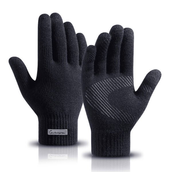 Thickened Arctic Fleece Knitted Wool Gloves - Image 4