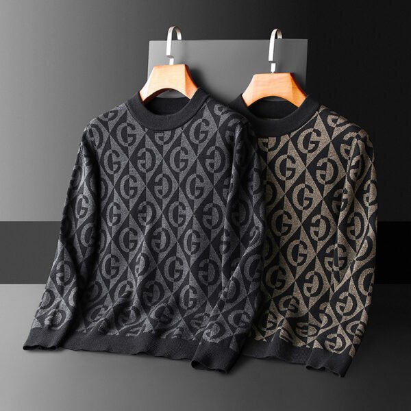 Men's Cardigan Thick Half Turtleneck Sweater Crewneck Slim