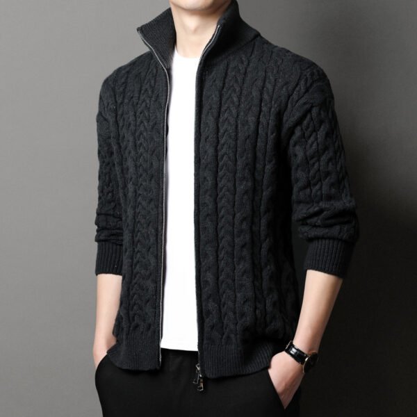 Men's Thread Knitted Vest Coat Loose Outer Sweater - Image 4