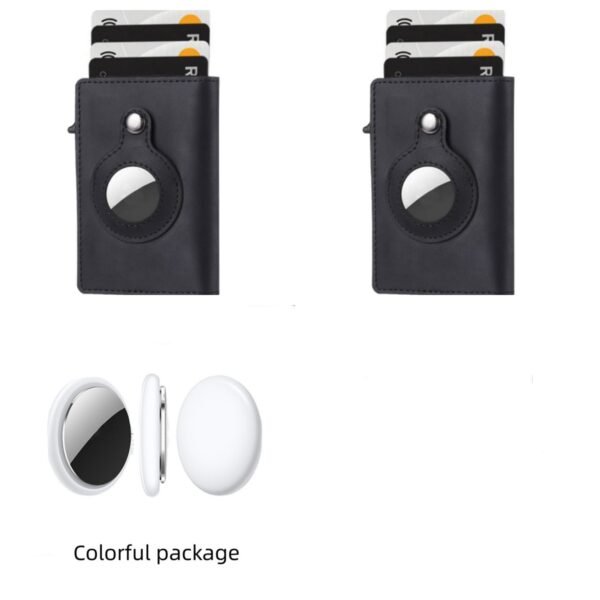 Anti Theft Bullet Card Bag Multi-functional Rfid Card Holder Men's Leather Slim Wallets - Image 8