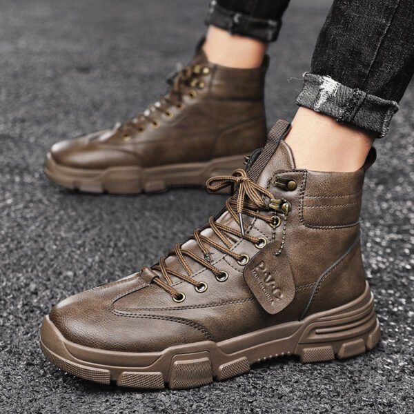 Fashionable Men High Top Tooling Boots - Image 5