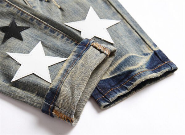 Summer Street Men's Jeans Embroidered Cotton - Image 5