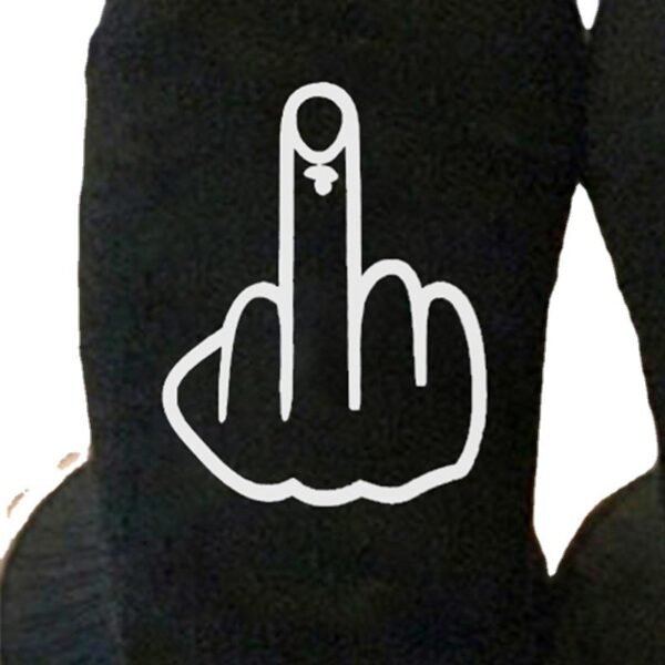 Middle Finger Pure Cotton Casual Socks - Image 4