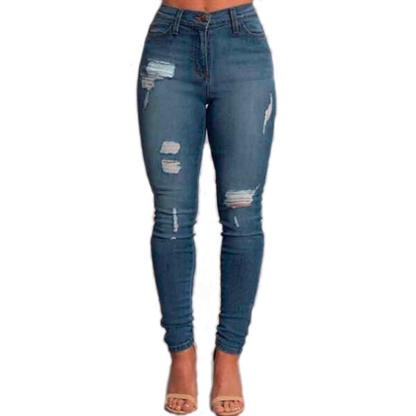 Women's Jeans Ankle Banded Slim Fit Hip Raise Jeans Women's Trousers - Image 4