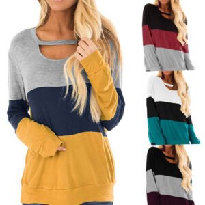 Round neck long sleeve top