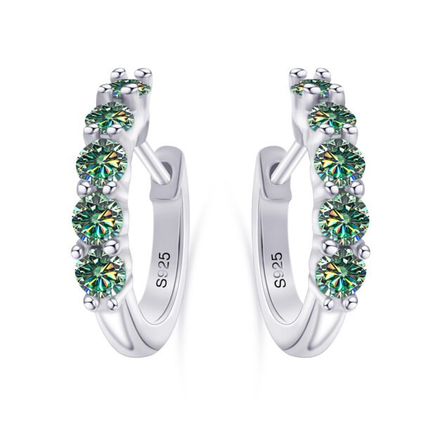 Moissanite Stud Earrings D Color Moissanite Earrings - Image 3
