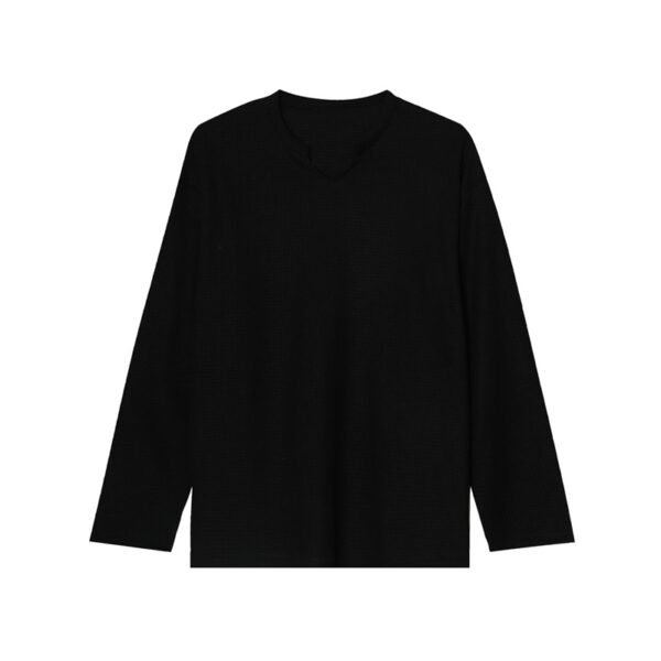 Solid Color T-Shirt Men's Long Sleeves - Image 7