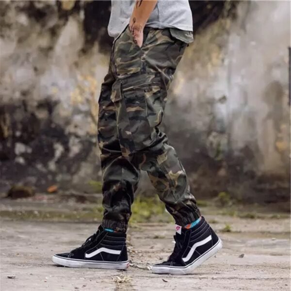 Washed Overalls Multi-pocket Camouflage Pants - Image 2