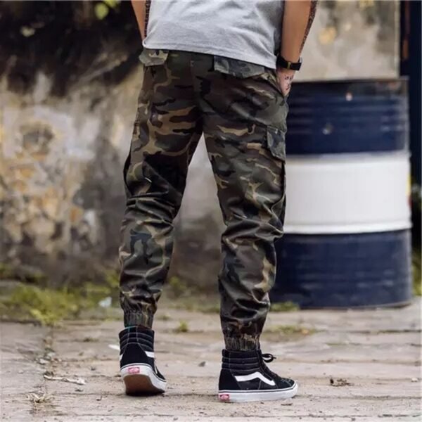Washed Overalls Multi-pocket Camouflage Pants - Image 3