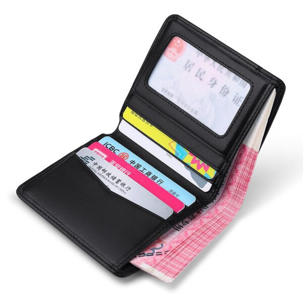 Leather Small Card Holder Youth Wallet Genuine Leather Coin Purse - Image 3