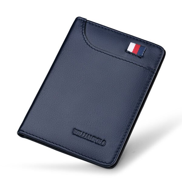 Leather Small Card Holder Youth Wallet Genuine Leather Coin Purse - Image 2