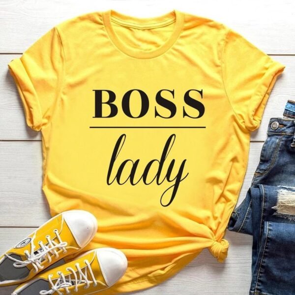 Summer Fashion Women Casual Letter Printed T-shirt Tops Lady Tee Printed Short Sleeve Tops - Image 5