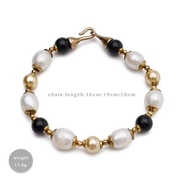 European Retro Series Natural Agate Pearl Bracelet - Image 8