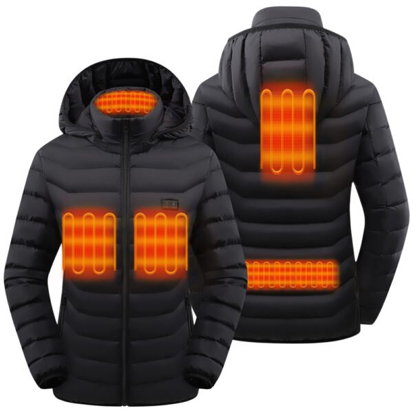 Women's Heating Cotton-padded Coat Dual-control Switch USB Charging - Image 10