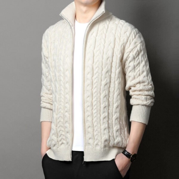 Men's Thread Knitted Vest Coat Loose Outer Sweater - Image 7