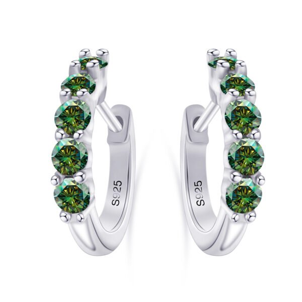 Moissanite Stud Earrings D Color Moissanite Earrings - Image 9