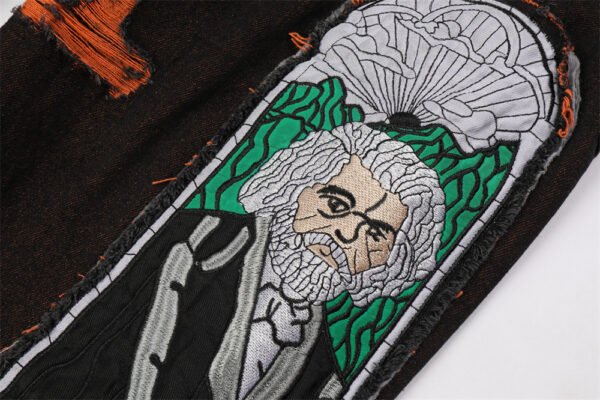 European And American  Embroidered Jeans - Image 5