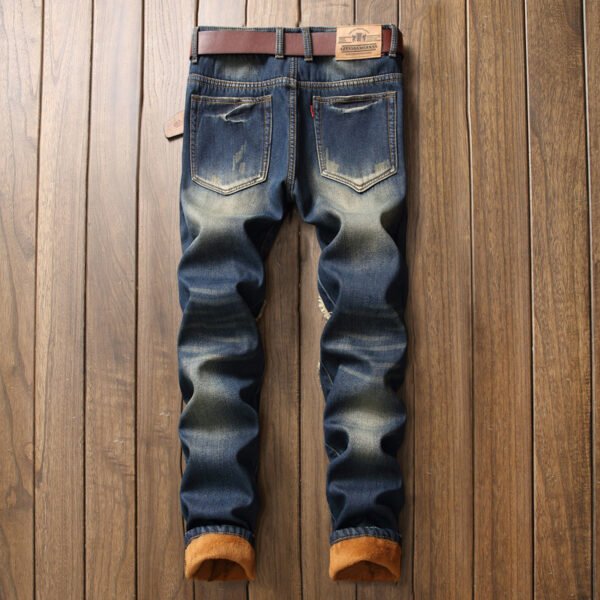 Fall Winter New Style Plus Cashmere Men's Jeans - Image 2