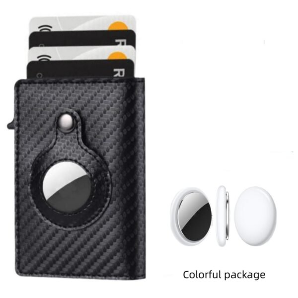 Anti Theft Bullet Card Bag Multi-functional Rfid Card Holder Men's Leather Slim Wallets - Image 3
