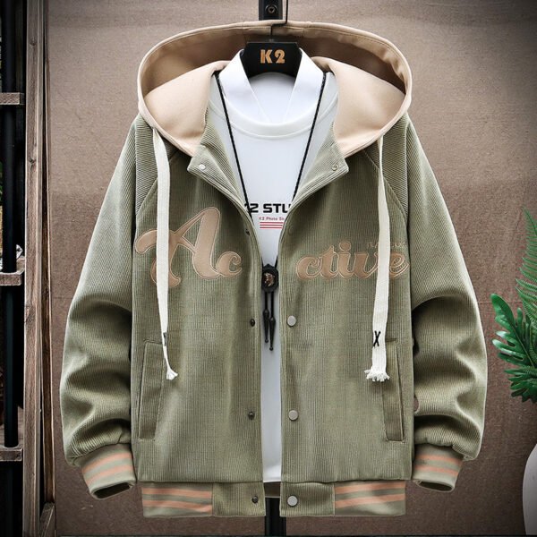Youth Baseball Jacket Spring And Autumn Hooded Jacket - Image 4