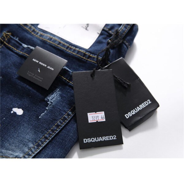 men jeans famous D2 Men slim jeans pants mens denim trousers zipper blue hole Pencil Pants - Image 8