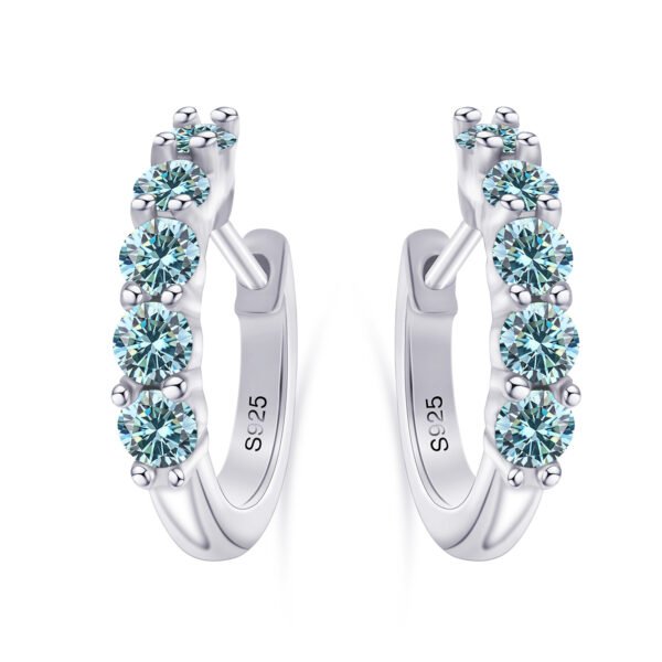 Moissanite Stud Earrings D Color Moissanite Earrings - Image 2