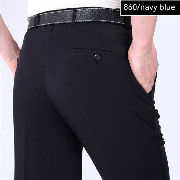 Mulberry Silk Middle-aged And Elderly Suit Pants Men's Loose Straight Non-ironing Business Ice Silk Leisure Men's Pants - Image 6