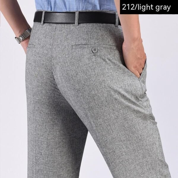 Mulberry Silk Middle-aged And Elderly Suit Pants Men's Loose Straight Non-ironing Business Ice Silk Leisure Men's Pants - Image 8