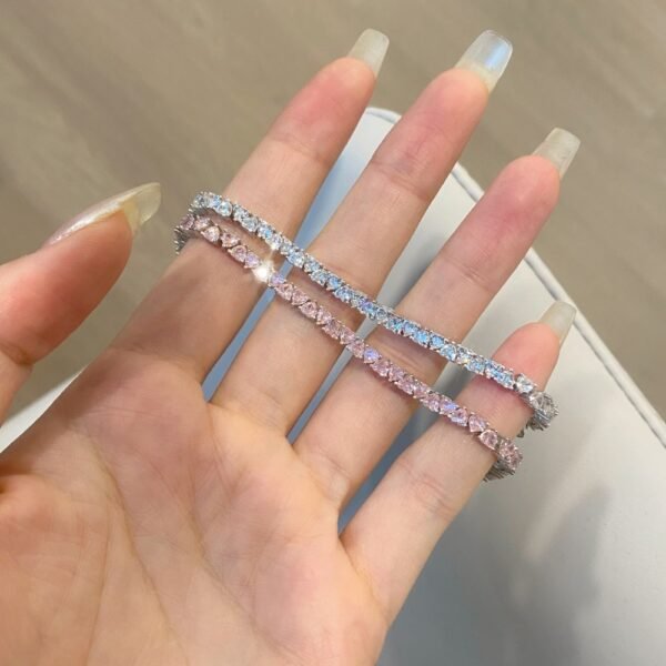S925 Sterling Silver 3MM Personalized Zircon Bracelet - Image 2