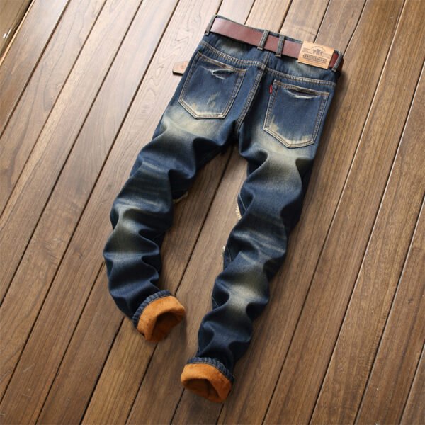 Fall Winter New Style Plus Cashmere Men's Jeans - Image 3