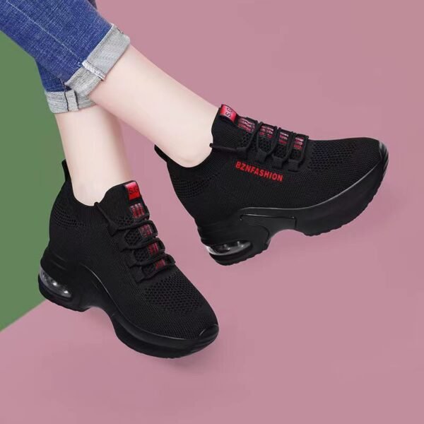 Height Increasing Insole Women's Fly Woven Mesh Sports Leisure Air Cushion Dad Shoes - Image 7