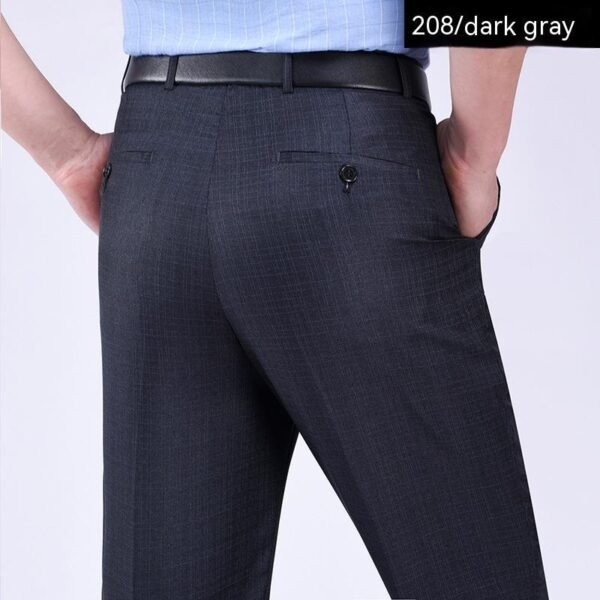 Mulberry Silk Middle-aged And Elderly Suit Pants Men's Loose Straight Non-ironing Business Ice Silk Leisure Men's Pants - Image 10