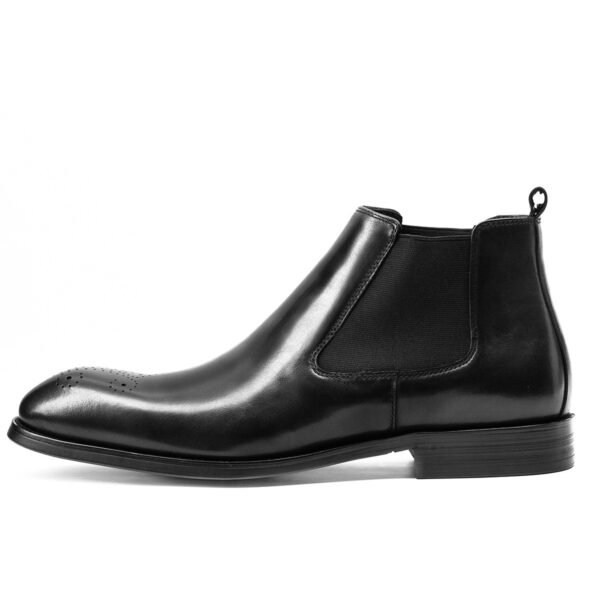 Martin Boots Men's High Top Shoes British Square Head Carved Boots - Image 3