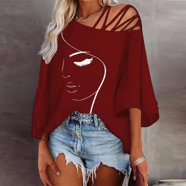 Fashion Stitching Loose Casual Tops For Women - Image 4