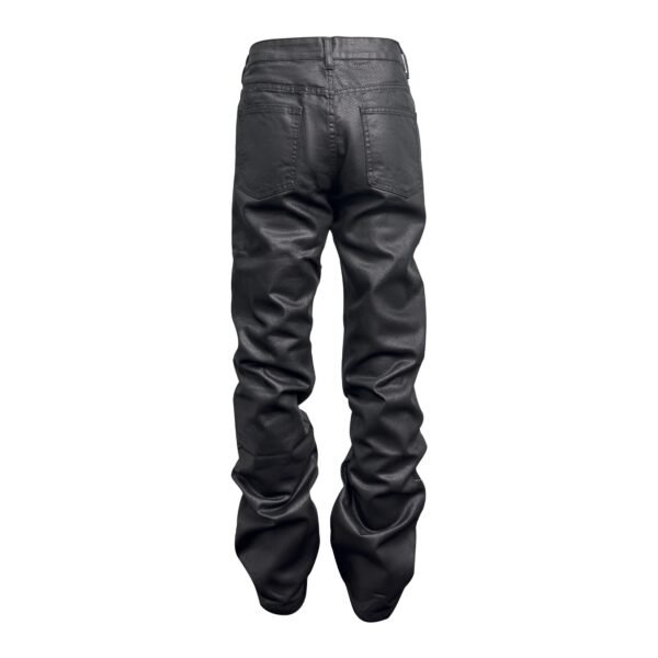 Designer Zip Black Roxed Pants Denim - Image 3