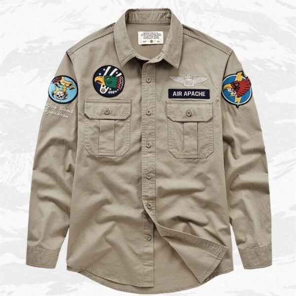 Men's Fashion Vintage Cotton Long-sleeved Shirt