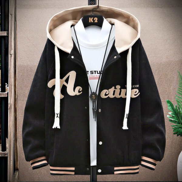 Youth Baseball Jacket Spring And Autumn Hooded Jacket - Image 2