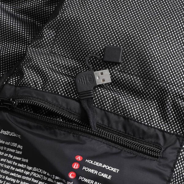 Women's Heating Cotton-padded Coat Dual-control Switch USB Charging - Image 7