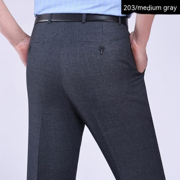 Mulberry Silk Middle-aged And Elderly Suit Pants Men's Loose Straight Non-ironing Business Ice Silk Leisure Men's Pants - Image 7