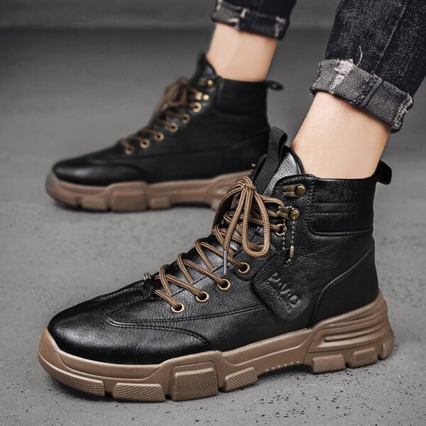 Fashionable Men High Top Tooling Boots - Image 4