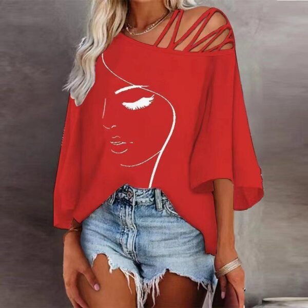 Fashion Stitching Loose Casual Tops For Women - Image 3