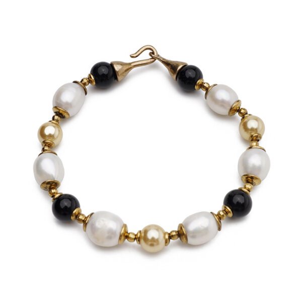 European Retro Series Natural Agate Pearl Bracelet - Image 6