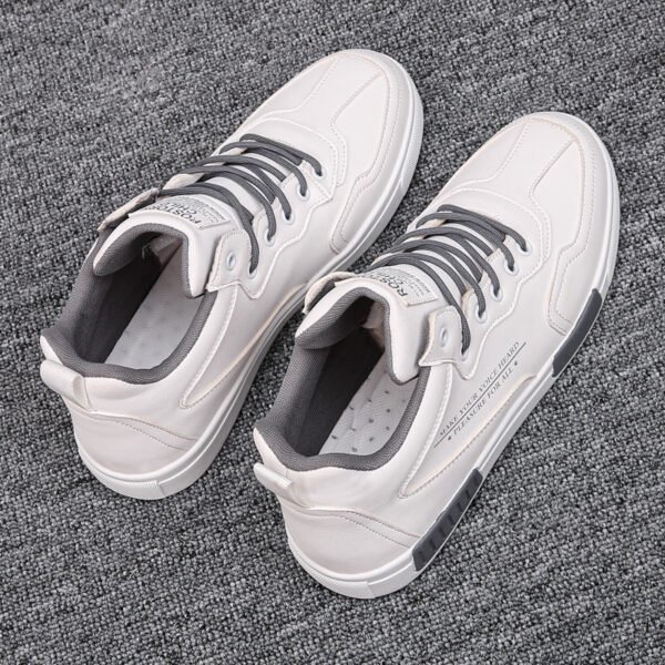 Fashionable High-top Leather Panel Shoes All-match Sports - Image 6