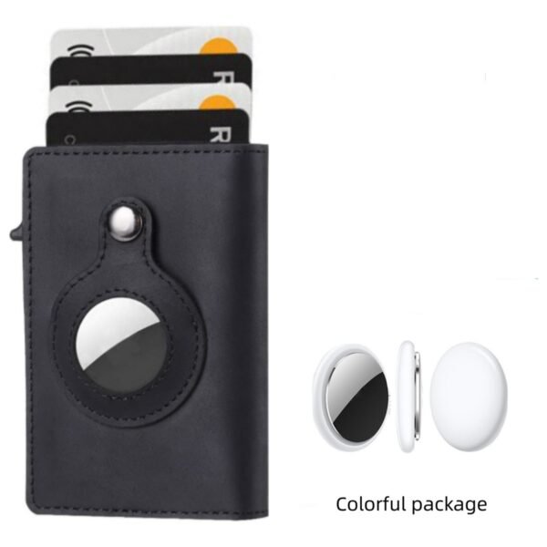 Anti Theft Bullet Card Bag Multi-functional Rfid Card Holder Men's Leather Slim Wallets - Image 4