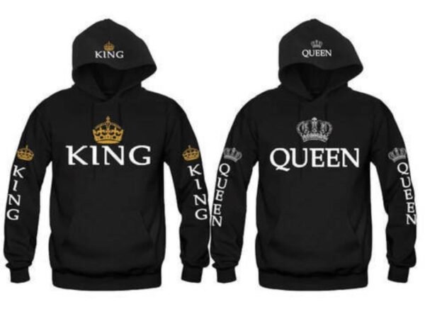 Blue King & Queen Hoodies - Image 8