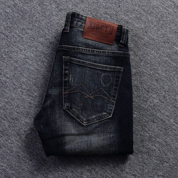 European And American Fashion Frayed Slim-fit Men's Jeans - Image 5